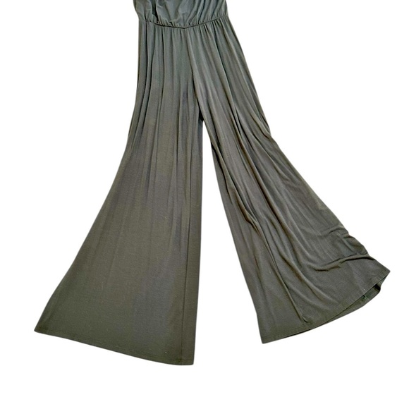 Tart navy Wide Leg strapless Jumpsuit elastic Waist/neckline modal cotton sz xs - Picture 4 of 6